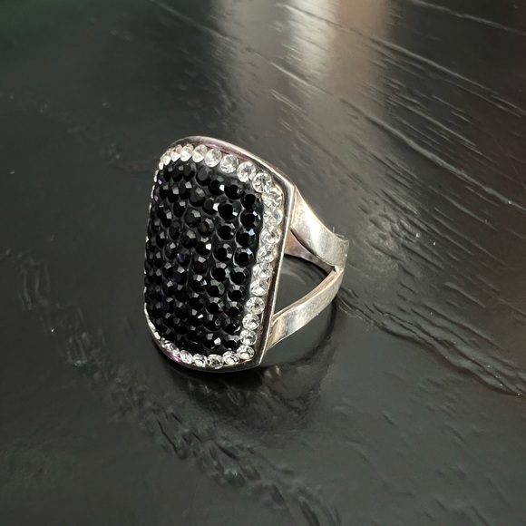 Vintage multi gem Swarovski ring 925 - Picture 2 of 3